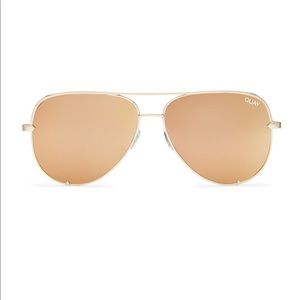 QUAY HIGH KEY GOLD SUNGLASSES